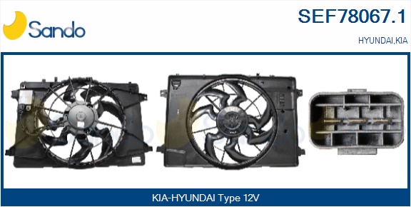 Elettromotore, ventola radiatore SANDO SEF78067.1