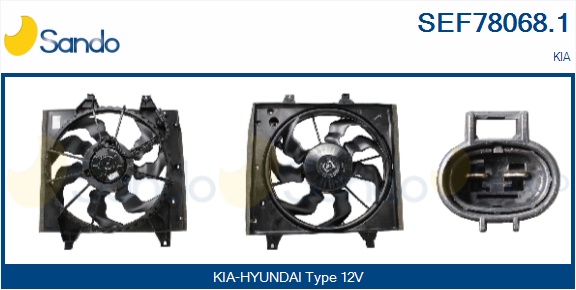 Elettromotore, ventola radiatore SANDO SEF78068.1
