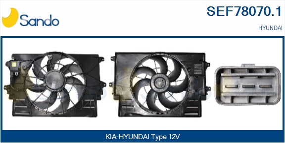 Elettromotore, ventola radiatore SANDO SEF78070.1