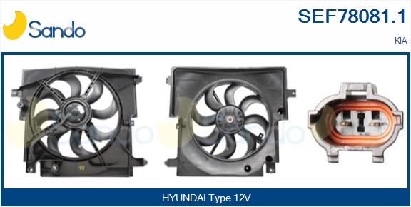 Elettromotore, ventola radiatore SANDO SEF78081.1