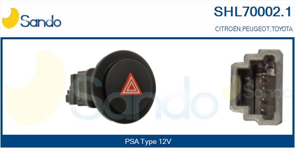 Interruttore, lampeggiatore d'emergenza SANDO SHL70002.1