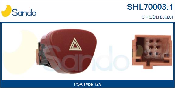 Interruttore, lampeggiatore d'emergenza SANDO SHL70003.1