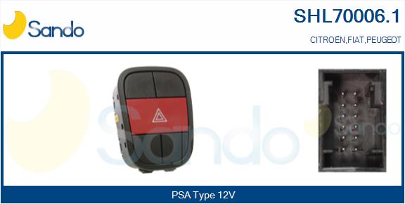 Interruttore, lampeggiatore d'emergenza SANDO SHL70006.1