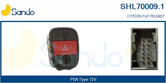 Interruttore, lampeggiatore d'emergenza SANDO SHL70009.1