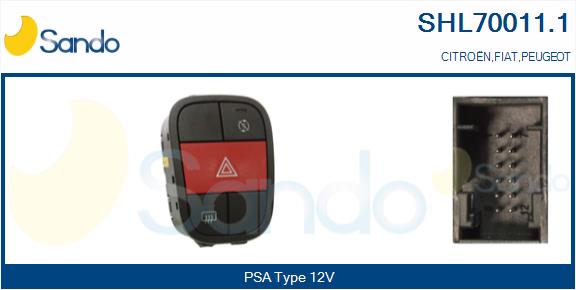 Interruttore, lampeggiatore d'emergenza SANDO SHL70011.1