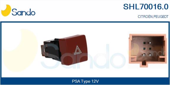 Interruttore, lampeggiatore d'emergenza SANDO SHL70016.0