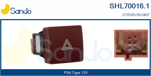 Interruttore, lampeggiatore d'emergenza SANDO SHL70016.1