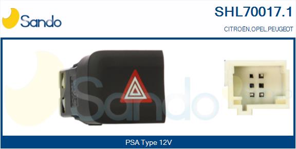 Interruttore, lampeggiatore d'emergenza SANDO SHL70017.1