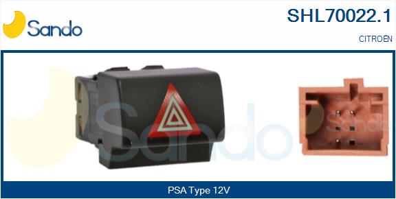 Interruttore, lampeggiatore d'emergenza SANDO SHL70022.1