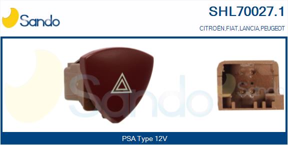 Interruttore, lampeggiatore d'emergenza SANDO SHL70027.1