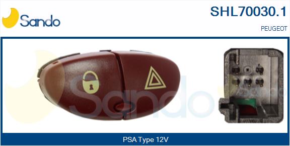 Interruttore, lampeggiatore d'emergenza SANDO SHL70030.1