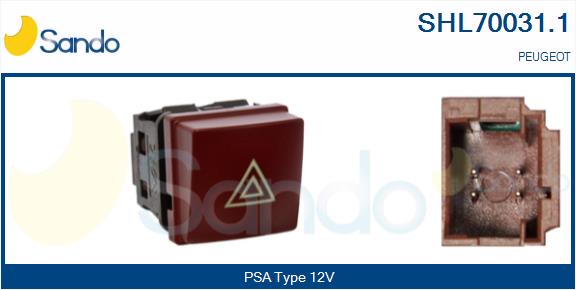Interruttore, lampeggiatore d'emergenza SANDO SHL70031.1
