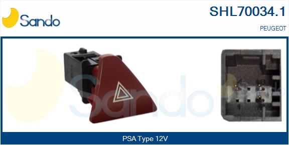 Interruttore, lampeggiatore d'emergenza SANDO SHL70034.1