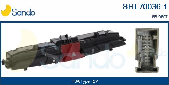 Interruttore, lampeggiatore d'emergenza SANDO SHL70036.1