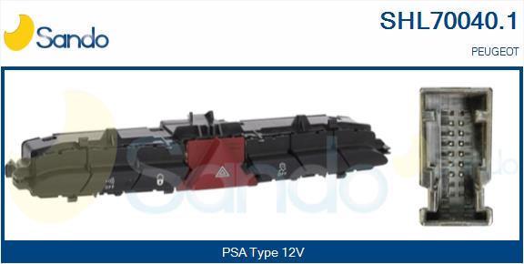 Interruttore, lampeggiatore d'emergenza SANDO SHL70040.1