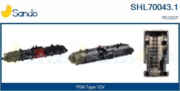 Interruttore, lampeggiatore d'emergenza SANDO SHL70043.1