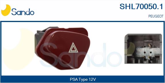 Interruttore, lampeggiatore d'emergenza SANDO SHL70050.1