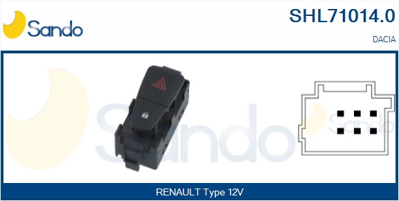 Interruttore, lampeggiatore d'emergenza SANDO SHL71014.0