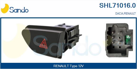 Interruttore, lampeggiatore d'emergenza SANDO SHL71016.0