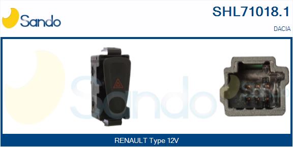 Interruttore, lampeggiatore d'emergenza SANDO SHL71018.1