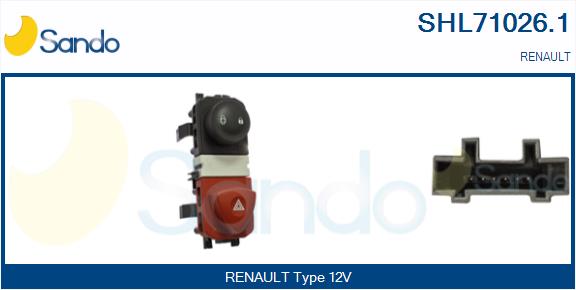 Interruttore, lampeggiatore d'emergenza SANDO SHL71026.1