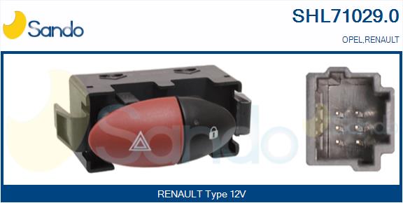 Interruttore, lampeggiatore d'emergenza SANDO SHL71029.0