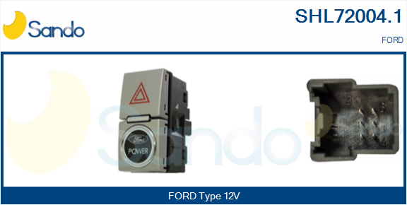 Interruttore, lampeggiatore d'emergenza SANDO SHL72004.1