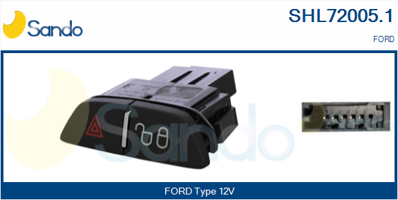 Interruttore, lampeggiatore d'emergenza SANDO SHL72005.1