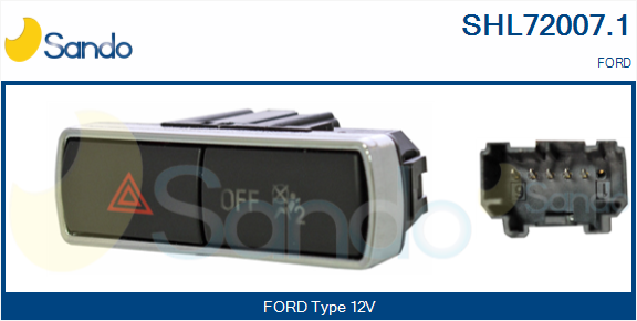 Interruttore, lampeggiatore d'emergenza SANDO SHL72007.1