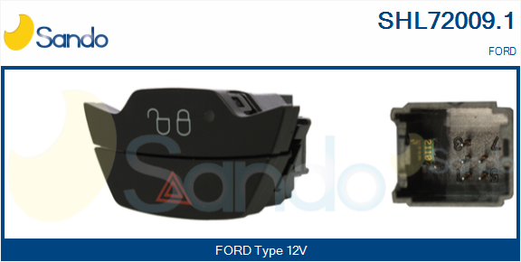 Interruttore, lampeggiatore d'emergenza SANDO SHL72009.1