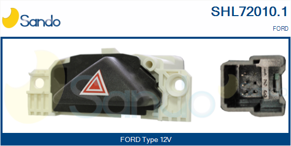 Interruttore, lampeggiatore d'emergenza SANDO SHL72010.1