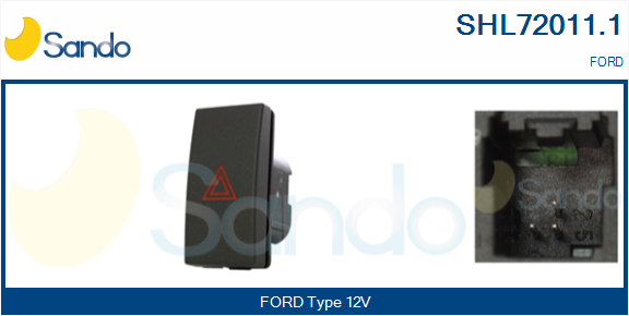Interruttore, lampeggiatore d'emergenza SANDO SHL72011.1