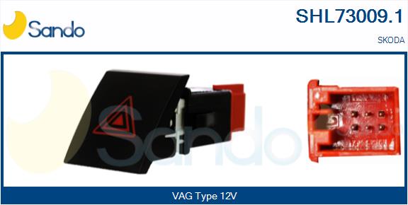 Interruttore, lampeggiatore d'emergenza SANDO SHL73009.1