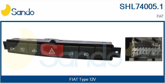 Interruttore, lampeggiatore d'emergenza SANDO SHL74005.1