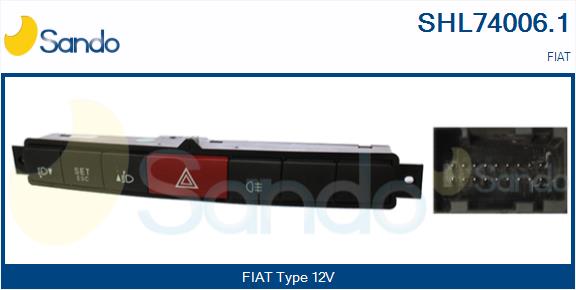 Interruttore, lampeggiatore d'emergenza SANDO SHL74006.1