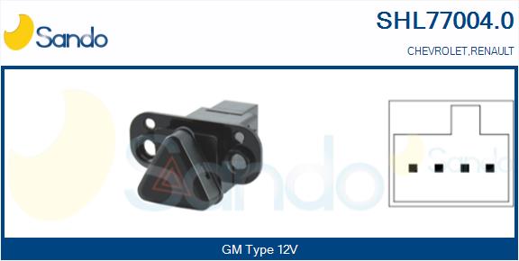 Interruttore, lampeggiatore d'emergenza SANDO SHL77004.0