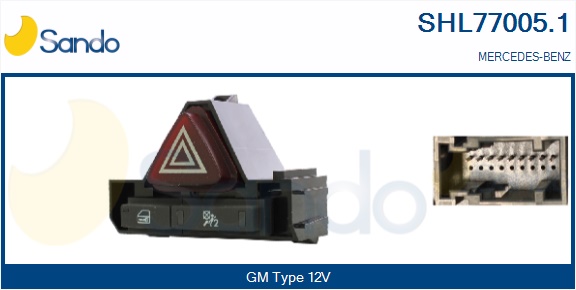 Interruttore, lampeggiatore d'emergenza SANDO SHL77005.1