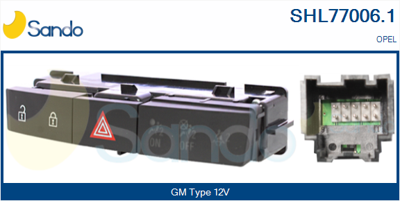 Interruttore, lampeggiatore d'emergenza SANDO SHL77006.1