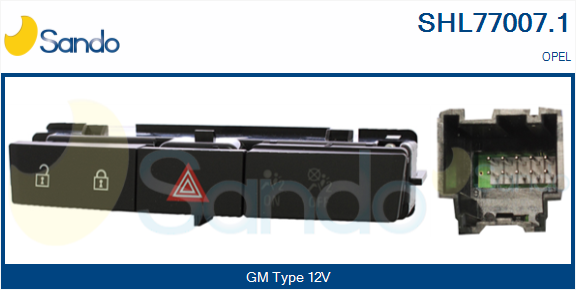 Interruttore, lampeggiatore d'emergenza SANDO SHL77007.1