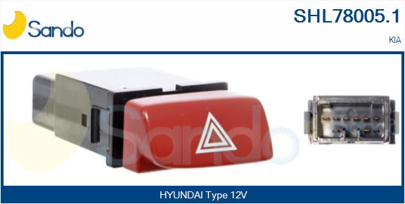Interruttore, lampeggiatore d'emergenza SANDO SHL78005.1