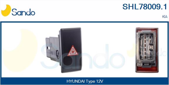Interruttore, lampeggiatore d'emergenza SANDO SHL78009.1