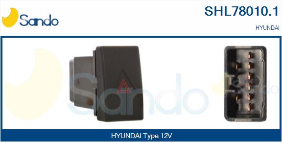 Interruttore, lampeggiatore d'emergenza SANDO SHL78010.1
