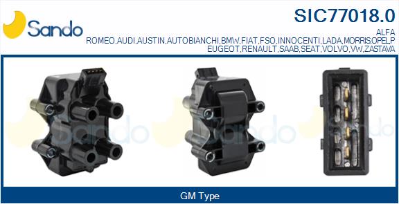 Bobina d'accensione SANDO SIC77018.0