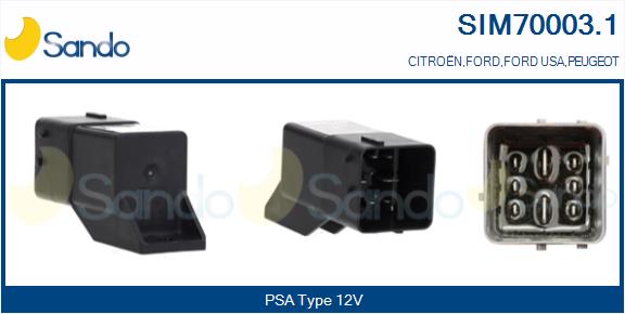 Rele', sistema di preriscaldamento SANDO SIM70003.1