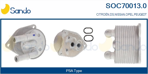 Radiatore olio, olio motore SANDO SOC70013.0