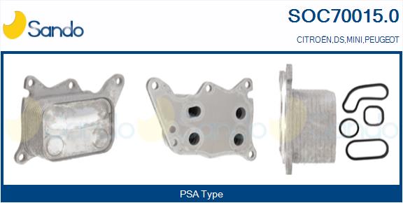 Radiatore olio, olio motore SANDO SOC70015.0