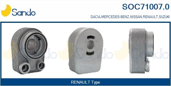 Radiatore olio, olio motore SANDO SOC71007.0