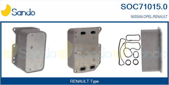 Radiatore olio, olio motore SANDO SOC71015.0