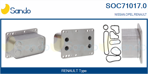 Radiatore olio, olio motore SANDO SOC71017.0