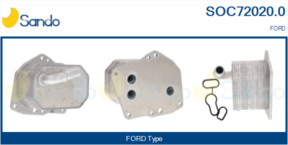 Radiatore olio, olio motore SANDO SOC72020.0